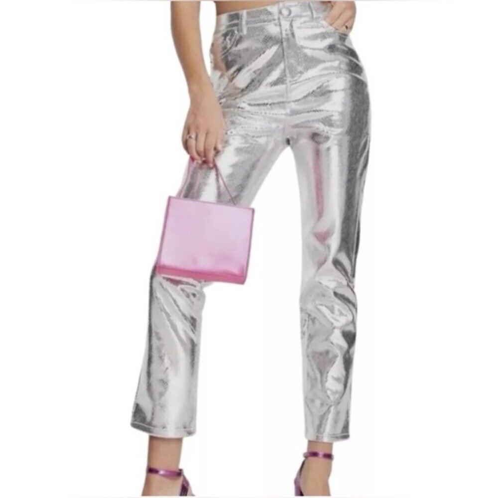 Nwt Size Xs 4th + Reckless Philo Trouser Silver - image 1